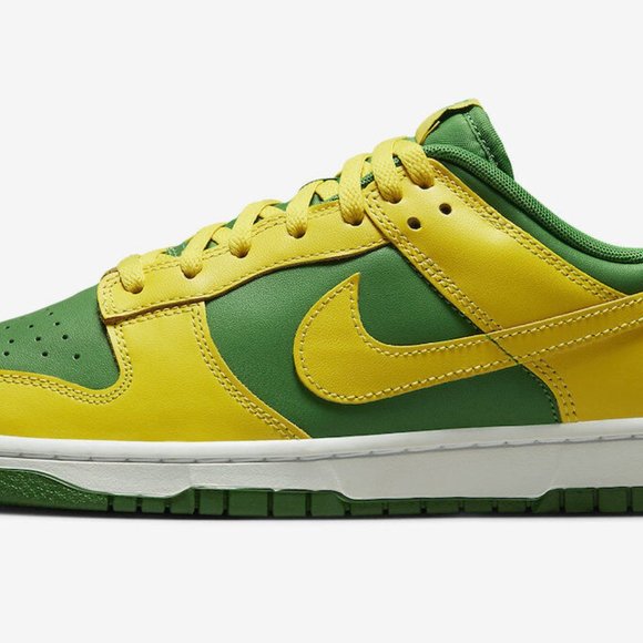 Nike Dunk Low Retro Apple Green Yellow Strike Brazil DV0833-300 Men\'s Size 9.5